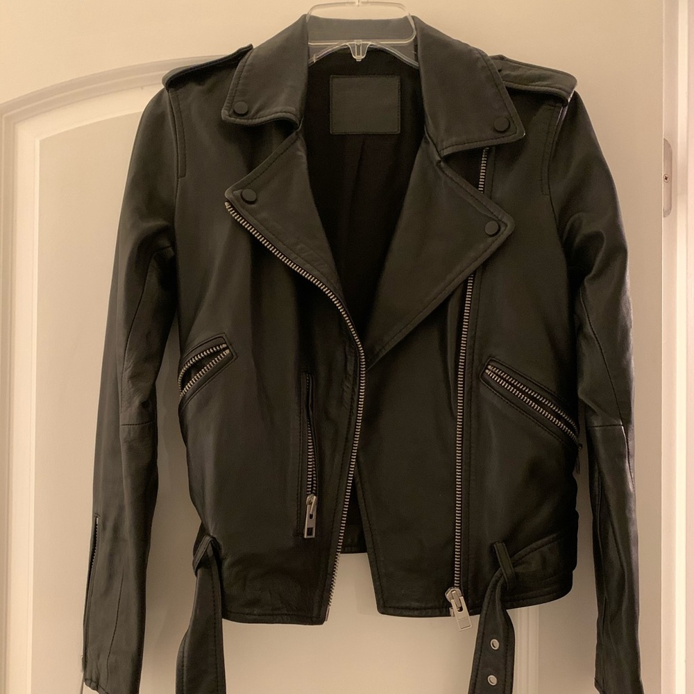 ALLSAINTS Black Leather Jacket